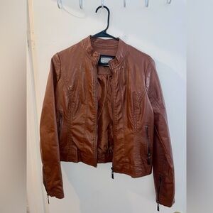 Jou Jou Brown Leather Jacket